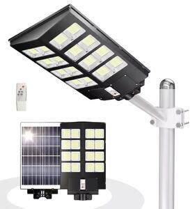 Lampa Solara 800W Dubla cu Senzor, LED Exterior, Suport Metalic si Telecomanda