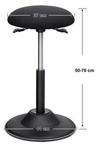 Scaun de bar, Songmics, Negru, 37x37x(50-70) cm