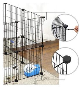 Tarc pentru animale de comapnie, Songmics, Negru, LPI02H, 143 x 73 x 71 cm