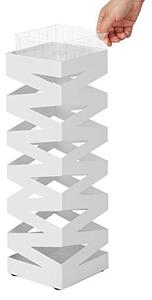 Suport pentru umbrele, Songmics, Alb, 15.5x15.5x49 cm