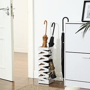 Suport pentru umbrele, Songmics, Alb, 15.5x15.5x49 cm