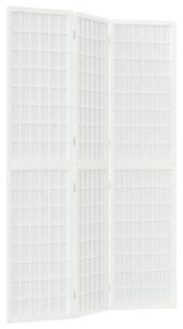 Paravan pliabil de cameră 3 panouri alb 120x170 cm stil japonez