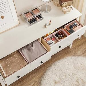 Set 6 organizatoare pentru sertare, Songmics, Roz, 28x28x13 cm