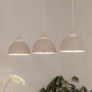 EGLO Lampă suspendată Cazalilla, bej nisipiu, cu 3 becuri, metal, E27, reglabil, Bej, Bucătărie, Metal