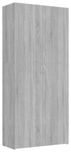 Pantofar, gri sonoma, 80x35,5x180 cm, lemn compozit