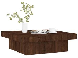 Măsuță de cafea, stejar maro, 90x90x28 cm, lemn prelucrat