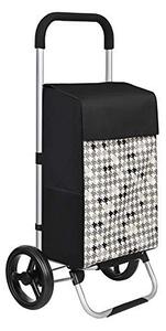 Carucior pentru cumparaturi, Songmics, Negru, 47x33x97 cm