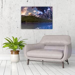 Tablou cu lac și munți (70x50 cm)