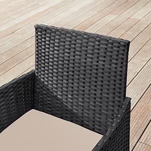 Set mobilier de gradina, Songmics, Negru, 58x49x85 cm