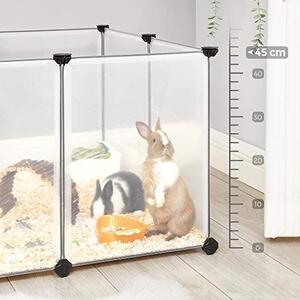 Tarc pentru animale de companie, Songmics, Alb, 143x73x91 cm