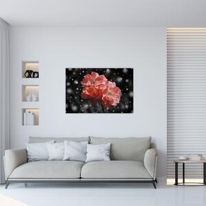 Tabloucu floare roz (90x60 cm)
