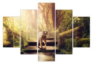 Tablou cu tigrul în djunglă (150x105 cm)