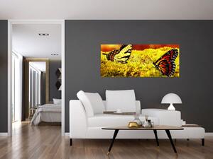 Tablou cu fluturi (120x50 cm)