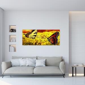 Tablou cu fluturi (120x50 cm)