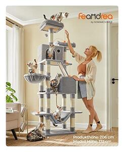 Copac pentru pisici, Feandrea, 206 cm, Gri