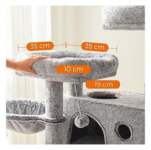 Copac pentru pisici, Feandrea, PCT162W01, Gri, 49 x 49 x 135 cm