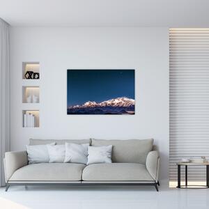 Tablou cu munți și cerul nocturn (90x60 cm)