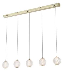 Searchlight 51485-5SB - Lustră LED ALLURE suspendată pe cablu, 5xLED/4,2W/230V