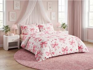 Lenjerie de pat din microfibra RIBBON LOVE albă Dimensiune lenjerie de pat: 70 x 80 cm | 140 x 200 cm