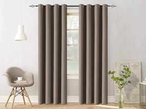 Draperie maro deschis OXFORD 140x250 cm Agatat: Inele metalice