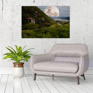 Tablou - peisaj cu luna (90x60 cm)