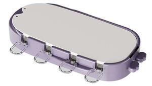 Forma pentru inghetata Tahagov, 4 compartimente, forme cu animalute, materialsilicon si ABS, 21 x 12.8 x 3cm, mov
