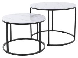 H&S Collection Set de masă laterală, 2 piese, alb NB1510030