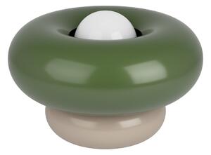 EGLO Lampă de masă Torchiarolo, verde/bej, metal, E27, Verde, Camera de zi / sufragerie, Metal, Modern