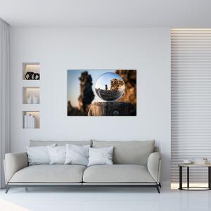 Tablou cu lupa și peisaj (90x60 cm)