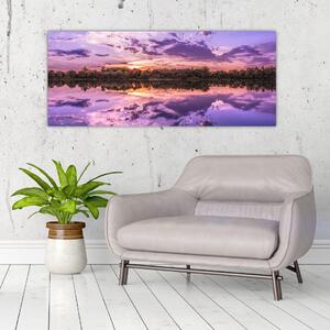 Tablou cu cerul violet (120x50 cm)