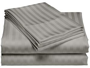 Cearceaf de pat cu elastic + doua fete perna, 180x200, culoare Gri