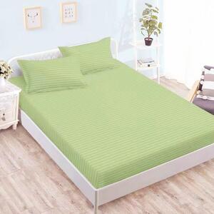 Cearceaf de pat cu elastic + doua fete perna, 180x200, culoare Verde, cod CS08