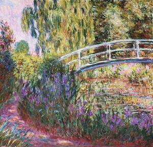 Monet, Claude - Reproducere The Japanese Bridge, Pond with Water Lilies, 1900, (40 x 40 cm)