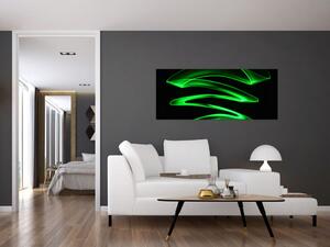 Tablou - valuri neon (120x50 cm)