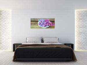Tablou - plantă violetă (120x50 cm)