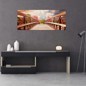 Tablou - pod din lemn (120x50 cm)