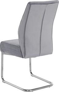 Set 2 scaune Erice catifea gri 43​/59/96 cm