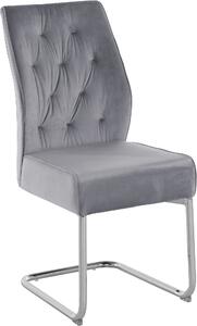 Set 2 scaune Erice catifea gri 43​/59/96 cm