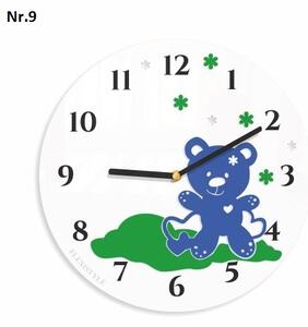 Ceas rotund pentru camera copiilor cu ursuleț Roșu