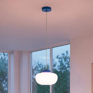EGLO Lampă suspendată Berardelli, roz/albastru, Ø 30 cm, sticlă, E27, reglabil, Roz / Rosé, Camera de zi / sufragerie, Sticlă, Modern