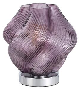 EGLO Lampa de masă Meliciano, violet, sticlă, înălțime 23 cm, E27, Violet, Camera de zi / sufragerie, Sticlă