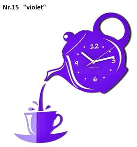 Ceas de perete pentru bucătărie cu funcționare silențioasă Violet