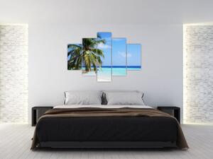 Tablou cu palmier pe plajă (150x105 cm)