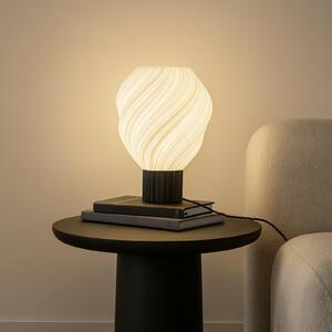 Lindby Lampa de masă Nuvia, înălțime 39,1 cm, albă, imprimare 3D, Alb, Camera de zi / sufragerie, Plastic, Modern