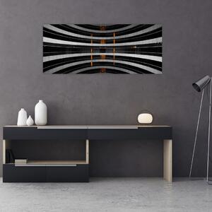 Tablou abstract - clădire (120x50 cm)