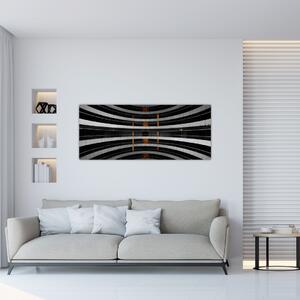 Tablou abstract - clădire (120x50 cm)