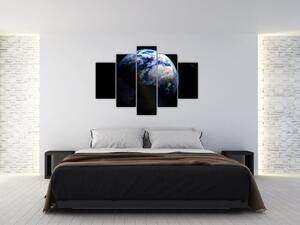 Tablou cu Luna și Pământul (150x105 cm)