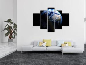 Tablou cu Luna și Pământul (150x105 cm)