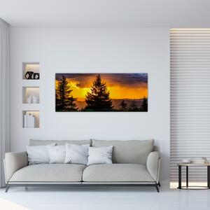 Tablou - coniferi (120x50 cm)