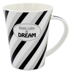 Cană din porțelan personalizată cu mesaj "Keep calm and DREAM"